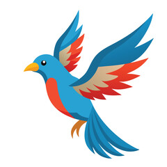 Weave – bird flying in the sky  shilhotee vector isolated on white background 
