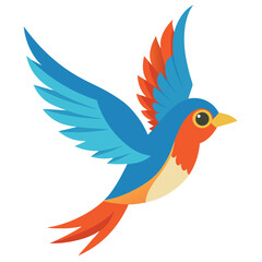 Weave – bird flying in the sky  shilhotee vector isolated on white background 