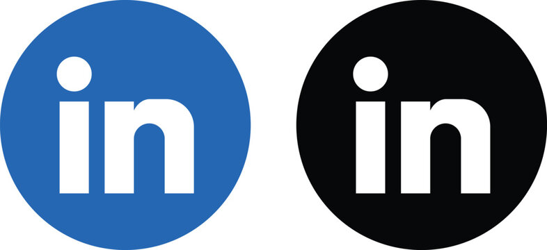 LinkedIn Logo Icon Vector. Professional LinkedIn Icon Symbol Design. Flat LinkedIn Logo.