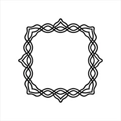  Elegant Square Border with Floral Ornament