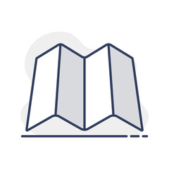 Map vector isolated icon. Navigation sign