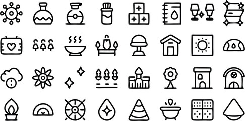 Set of wine bottles and glasses icons in black silhouette style for holiday and travel themes