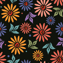Floral Pattern NAture Design Fabric Textile Illustration Vector
