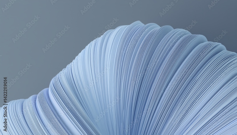 Poster soft blue paper wave texture for branding, web design, and print media abstract fluid lines, modern 