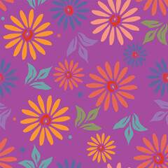 Vintage seamless floral pattern. Liberty style background of small mauve and lilac flowers. Small flowers scattered over a white background. Stock for printing on surfaces