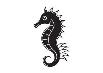 Seahorse silhouette vector