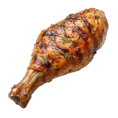Chicken illustration with vibrant colors, detailed feathers, and a bright beak isolated on transparent background.