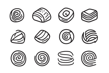 Babka Ultra Minimalist 2D Line Art Icon