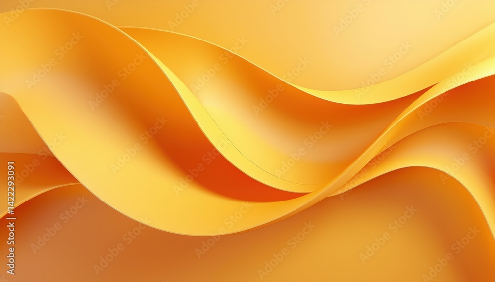 Poster vibrant yellow abstract wave texture design for branding, web design, and print media, perfect for b