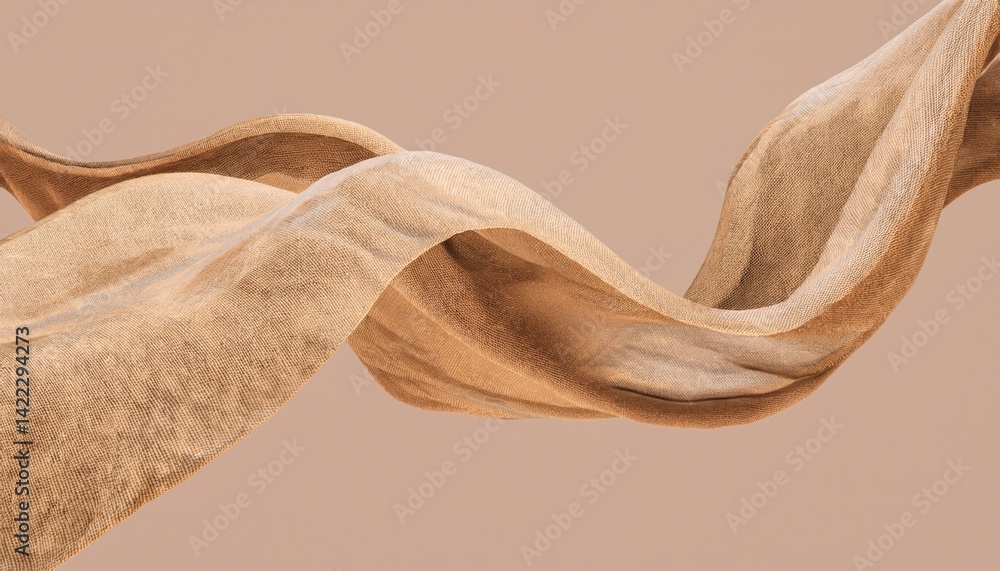 Poster flowing fabric texture with soft curves for design, branding, and print use high-quality textile background for creative projects