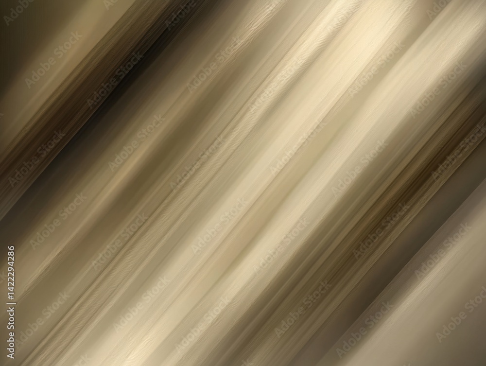 Poster Abstract blurred motion background with beige and brown diagonal lines creating a dynamic and modern design for various creative projects