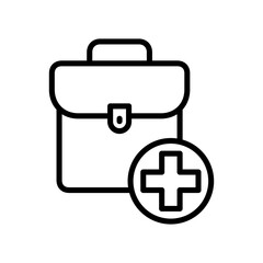 Health bag icon vector design illustration template in trendy style
