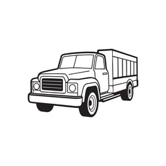 Truck silhouette vector art illustration file