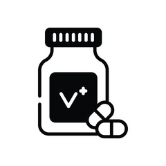 Vitamin  icons set in different style vector stock illustration