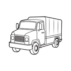 Truck silhouette vector art illustration file