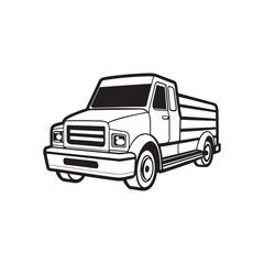 Truck silhouette vector art illustration file