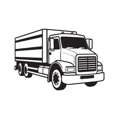 Truck silhouette vector art illustration file