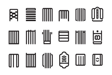 Obraz premium Barcode Icon Minimalist 2D Line Art Vector