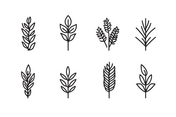 Modern Barley Symbol in Minimal Style