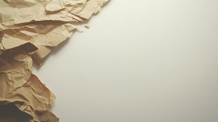 Crumbled Brown Paper Texture Background, Abstract Grunge Design Element