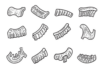 BBQ Ribs Icon in Minimal Style