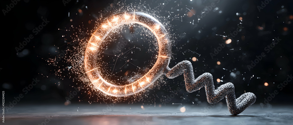 Poster abstract futuristic depiction of energy. suitable for tech presentations or scientific illustrations