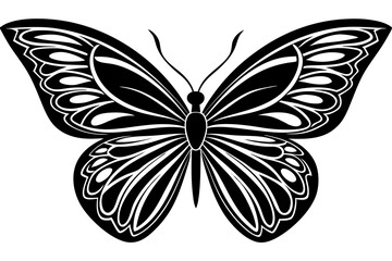 Butterfly with Rose Flower Design