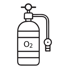 Medical oxygen cylinder vector file