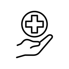 Care health icon vector design illustration template in trendy style
