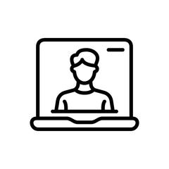 online consultation icon vector design illustration template with trendy style