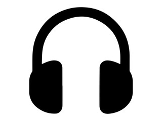 headphones icon on white background
