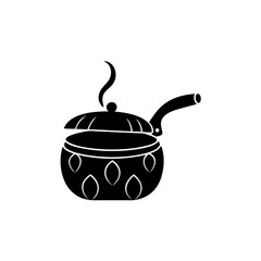 creative details Cooking Pot Icon vector Illustration