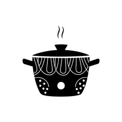 creative details Cooking Pot Icon vector Illustration