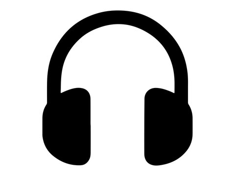 headphones icon on white background