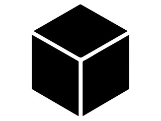 black and white cube