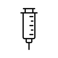 Syringe icon line vector design in trendy style