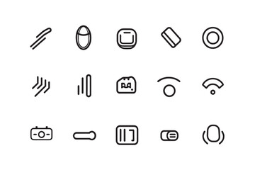 Minimalist Bluetooth Symbol Line Drawing