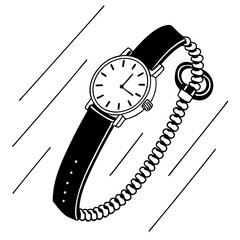 vector illustration of a watch