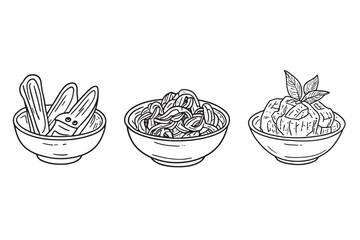 Bolognese Meat Sauce Icon Minimalist Line Style