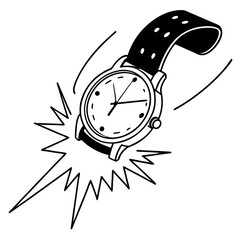 black and white clock