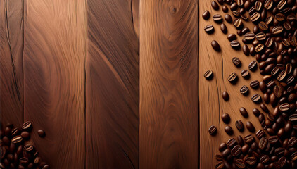 Coffee background with lots of coffee beans on the floor 