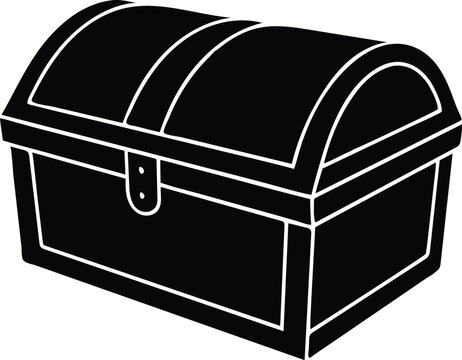 recommend clip art: wooden treasure chest silhouette vector