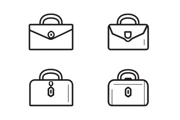 Briefcase Icon Line Vector Design