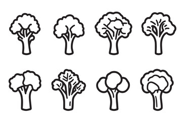 Broccoli Icon Simple Food Design