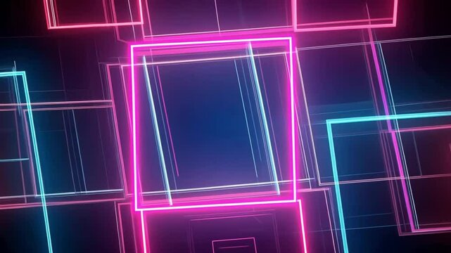 pink and blue neon retro gaming style