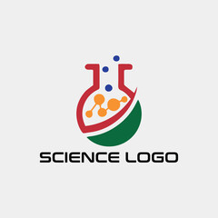 chemical lab logo design vector