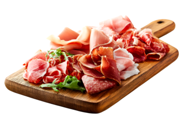 Delicious Italian meat platter appetizing cured meats savory snack