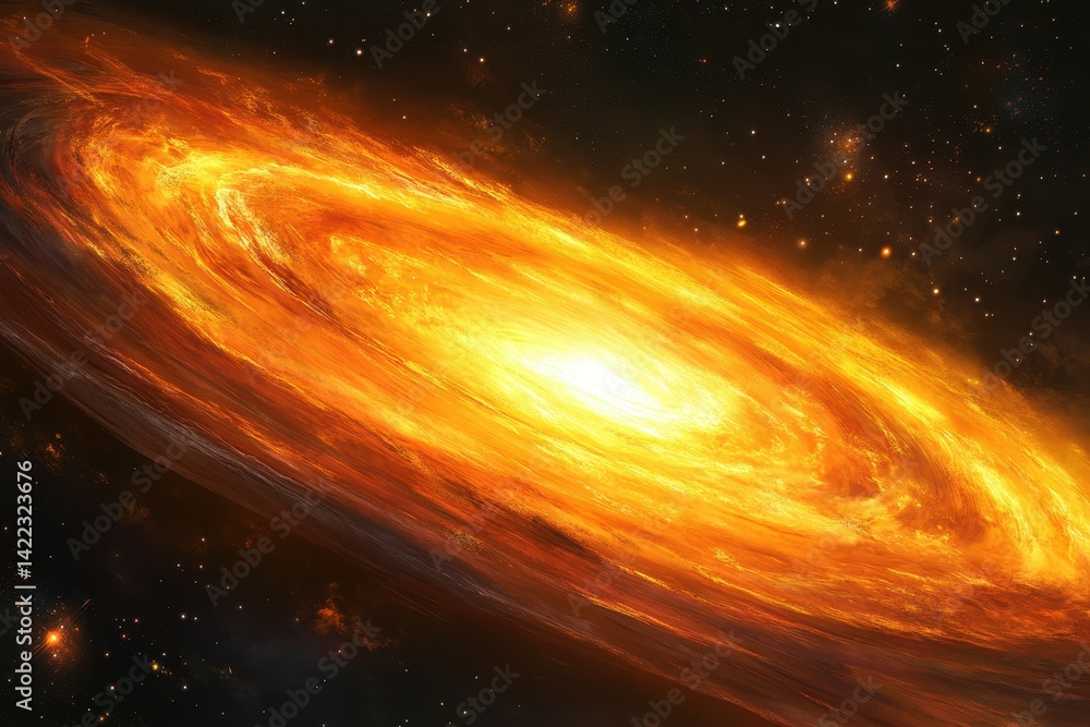 Poster in a galaxy where every star has a unique color and energy, one particular star begins to flicker an
