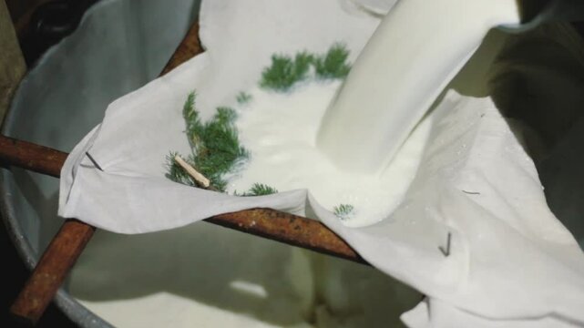 Traditional cheesemaking process artisan food productio