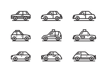 Obraz premium Car Ultra Minimalist Line Icon